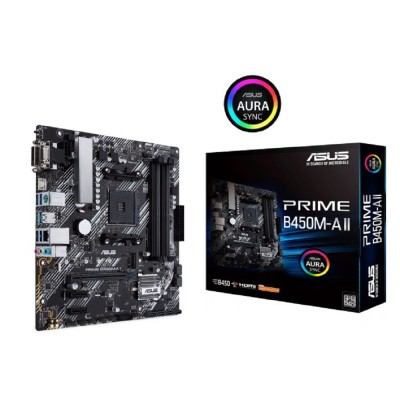 Материнская плата ASUS PRIME B450M-A II (Socket AM4, mATX, 4xDDR4(128GB), VGA/DVI-D/HDMI 2.0, 1xPCIe 3.0x16/2xPCIe 2.0, 1xLAN, 6xSATA 6Gb/s, 1xM.2, 6xUSB 3.2, 1xPS/2) Материнская плата ASUS PRIME B450M-A II (Socket AM4, mATX, 4xDDR4(128GB), VGA/DVI-D/HDMI 2.0, 1xPCIe 3.0x16/2xPCIe 2.0, 1xLAN, 6xSATA 6Gb/s, 1xM.2, 6xUSB 3.2, 1xPS/2)