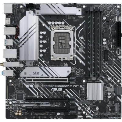 Материнская плата ASUS PRIME B660M-A WIFI D4 (Socket 1700, mATX, 4xDDR4(128GB), 2xHDMI 2.1/DP, 1xPCIe 4.0x16/2xPCIe 3.0x16, 1xLAN, Wi-Fi, BT, 4xSATA 6Gb/s, 2xM.2, 2xUSB 3.2, 4xUSB 2.0, 1xPS/2) Материнская плата ASUS PRIME B660M-A WIFI D4 (Socket 1700, mATX, 4xDDR4(128GB), 2xHDMI 2.1/DP, 1xPCIe 4.0x16/2xPCIe 3.0x16, 1xLAN, Wi-Fi, BT, 4xSATA 6Gb/s, 2xM.2, 2xUSB 3.2, 4xUSB 2.0, 1xPS/2)