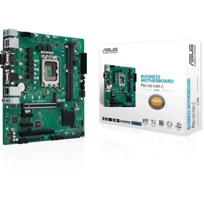 Материнская плата ASUS PRO H610M-C-CSM (Socket 1700, mATX, 2xDDR5(64GB), DP/DVI/HDMI, 1xPCIe 5.0x16/2xPCIe 3.0x1, 4xSATA 6Gb/s, 1xM2, 1xLAN, 1xCom, 2xUSB 3.0, 2xUSB 2.0, 2xPS/2) Материнская плата ASUS PRO H610M-C-CSM (Socket 1700, mATX, 2xDDR5(64GB), DP/DVI/HDMI, 1xPCIe 5.0x16/2xPCIe 3.0x1, 4xSATA 6Gb/s, 1xM2, 1xLAN, 1xCom, 2xUSB 3.0, 2xUSB 2.0, 2xPS/2)