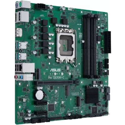 Материнская плата ASUS PRO Q670M-C-CSM (Socket 1700, mATX, 4xDDR5(128GB), 2xDP/HDMI, 1xPCIe 4.0x16,/1xPCIe 3.0, 1xLAN, 6xSATA 6Gb/s, 2xM.2, 1xM.2 E key, 4xUSB 3.2, 2xUSB 2.0, 2xPS/2) Материнская плата ASUS PRO Q670M-C-CSM (Socket 1700, mATX, 4xDDR5(128GB), 2xDP/HDMI, 1xPCIe 4.0x16,/1xPCIe 3.0, 1xLAN, 6xSATA 6Gb/s, 2xM.2, 1xM.2 E key, 4xUSB 3.2, 2xUSB 2.0, 2xPS/2)