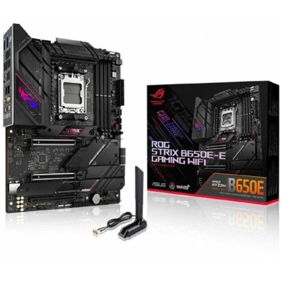 Материнская плата ASUS ROG STRIX B650E-E GAMING WIFI (Socket AM5, ATX, 4xDDR5(128GB), DP/HDMI, 2xPCIe 5.0x16/1xPCIe 4.0x16, 1xLAN (2.5GbE), Wi-Fi 6E, BT, 4xSATA 6Gb/s, 4xM.2, 2xType-C, 6xUSB 3.2, 4xUSB 2.0) Материнская плата ASUS ROG STRIX B650E-E GAMING WIFI (Socket AM5, ATX, 4xDDR5(128GB), DP/HDMI, 2xPCIe 5.0x16/1xPCIe 4.0x16, 1xLAN (2.5GbE), Wi-Fi 6E, BT, 4xSATA 6Gb/s, 4xM.2, 2xType-C, 6xUSB 3.2, 4xUSB 2.0)