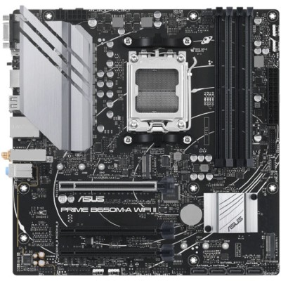 Материнская плата ASUS PRIME B650M-A WIFI II RTL (Socket AM5, mATX, 4xDDR5(128GB), VGA/DP/HDMI, 3xPCIe 4.0x16, 2,5xLAN, 4xSATA 6Gb/s, 2xM.2, WiFi 6E, 1xType-С, 2xUSB 3.1, 2xUSB 3.2, 4xUSB 2.0, 1xPS/2) Материнская плата ASUS PRIME B650M-A WIFI II RTL (Socket AM5, mATX, 4xDDR5(128GB), VGA/DP/HDMI, 3xPCIe 4.0x16, 2,5xLAN, 4xSATA 6Gb/s, 2xM.2, WiFi 6E, 1xType-С, 2xUSB 3.1, 2xUSB 3.2, 4xUSB 2.0, 1xPS/2)