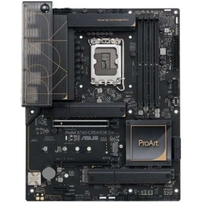 Материнская плата ASUS PROART B760-CREATOR D4 (Socket 1700, ATX, 4xDDR4(128GB), DP/HDMI, 1xPCIe 5.0x16/1xPCIe 4.0x16/1xPCIe 3.0, 1xLAN+1xLAN (2.5GbE), 4xSATA 6Gb/s, 3xM.2, 1xM.2 E key, 1xType-C, 4xUSB 3.2, 4xUSB 2.0) Материнская плата ASUS PROART B760-CREATOR D4 (Socket 1700, ATX, 4xDDR4(128GB), DP/HDMI, 1xPCIe 5.0x16/1xPCIe 4.0x16/1xPCIe 3.0, 1xLAN+1xLAN (2.5GbE), 4xSATA 6Gb/s, 3xM.2, 1xM.2 E key, 1xType-C, 4xUSB 3.2, 4xUSB 2.0)