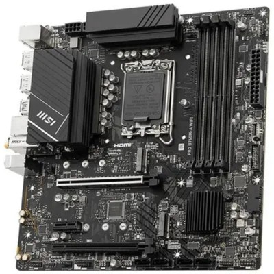 Материнская плата MSI PRO B760M-A WIFI Soc-1700, Intel B760, 4xDDR5, mATX AC`97 8ch(7.1) 2.5Gg+HDMI+DP Материнская плата MSI PRO B760M-A WIFI Soc-1700, Intel B760, 4xDDR5, mATX AC`97 8ch(7.1) 2.5Gg+HDMI+DP