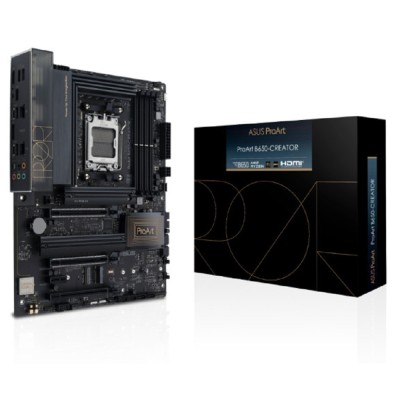 Материнская плата ASUS PROART B650-CREATOR (Socket AM5, ATX, 4xDDR5(128GB), HDMI, 3xPCIe 4.0x16/1xPCIe 4.0, 1xLAN+1xLAN (2.5GbE), 4xSATA 6Gb/s, 3xM.2, 1xM.2 E key, 2xType-C, 3xUSB 3.2, 2xUSB 2.0, ATX) Материнская плата ASUS PROART B650-CREATOR (Socket AM5, ATX, 4xDDR5(128GB), HDMI, 3xPCIe 4.0x16/1xPCIe 4.0, 1xLAN+1xLAN (2.5GbE), 4xSATA 6Gb/s, 3xM.2, 1xM.2 E key, 2xType-C, 3xUSB 3.2, 2xUSB 2.0, ATX)