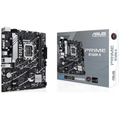 Материнская плата ASUS PRIME B760M-K (Socket 1700, mATX, 2xDDR5(96GB), VGA/HDMI 2.1, 1xPCIe 4.0x16/2xPCIe 4.0, 1xLAN (2.5GbE), 4xSATA 6Gb/s, 2xM.2, 4xUSB 3.2, 2xUSB 2.0, 1xPS/2) Материнская плата ASUS PRIME B760M-K (Socket 1700, mATX, 2xDDR5(96GB), VGA/HDMI 2.1, 1xPCIe 4.0x16/2xPCIe 4.0, 1xLAN (2.5GbE), 4xSATA 6Gb/s, 2xM.2, 4xUSB 3.2, 2xUSB 2.0, 1xPS/2)