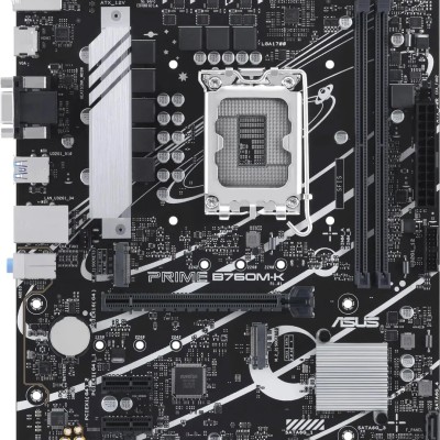 Материнская плата ASUS PRIME B760M-K (Socket 1700, mATX, 2xDDR5(96GB), VGA/HDMI 2.1, 1xPCIe 4.0x16/2xPCIe 4.0, 1xLAN (2.5GbE), 4xSATA 6Gb/s, 2xM.2, 4xUSB 3.2, 2xUSB 2.0, 1xPS/2) Материнская плата ASUS PRIME B760M-K (Socket 1700, mATX, 2xDDR5(96GB), VGA/HDMI 2.1, 1xPCIe 4.0x16/2xPCIe 4.0, 1xLAN (2.5GbE), 4xSATA 6Gb/s, 2xM.2, 4xUSB 3.2, 2xUSB 2.0, 1xPS/2)