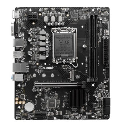 Материнская плата MSI PRO H610M-E (LGA1700, H610, 2xDDR5, mATX,VGA+HDMI) Материнская плата MSI PRO H610M-E (LGA1700, H610, 2xDDR5, mATX,VGA+HDMI)