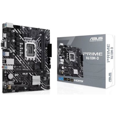 Материнская плата ASUS PRIME H610M-D (Socket 1700, mATX, 2xDDR5(96GB), VGA/HDMI 2.1, 1xPCIe 4.0x16/1xPCIe 3.0, 1xLAN, 4xSATA 6Gb/s, 1xM.2, 2xUSB 3.2, 4xUSB 2.0, 1xPS/2) Материнская плата ASUS PRIME H610M-D (Socket 1700, mATX, 2xDDR5(96GB), VGA/HDMI 2.1, 1xPCIe 4.0x16/1xPCIe 3.0, 1xLAN, 4xSATA 6Gb/s, 1xM.2, 2xUSB 3.2, 4xUSB 2.0, 1xPS/2)