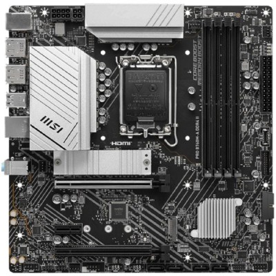 Материнская плата MSI PRO B760M-A DDR4 II, LGA 1700, Intel B760, mATX, Ret Материнская плата MSI PRO B760M-A DDR4 II, LGA 1700, Intel B760, mATX, Ret