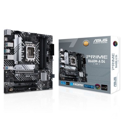 Материнская плата ASUS PRIME B660M-A D4-CSM (Socket 1700, mATX, 4xDDR4(128GB), DP/2xHDMI 2.1, 1xPCIe 4.0x16/2xPCIe 3.0x16, 1xLAN, 4xSATA 6Gb/s, 2xM.2, 2xUSB 3.2, 4xUSB 2.0, 1xPS/2) Материнская плата ASUS PRIME B660M-A D4-CSM (Socket 1700, mATX, 4xDDR4(128GB), DP/2xHDMI 2.1, 1xPCIe 4.0x16/2xPCIe 3.0x16, 1xLAN, 4xSATA 6Gb/s, 2xM.2, 2xUSB 3.2, 4xUSB 2.0, 1xPS/2)