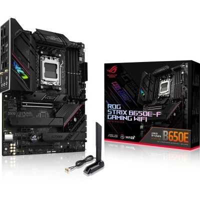 Материнская плата ASUS ROG STRIX B650E-F (Socket AM5, ATX, 4xDDR5(128GB), DP/HDMI, 1xPCIe 5.0x16/1xPCIe 4.0x16, 2xPCIe 4.0, 1xLAN (2.5GbE), Wi-Fi 6E, BT, 4xSATA 6Gb/s, 3xM.2, 2xType-C, 6xUSB 3.2, 4xUSB 2.0) Материнская плата ASUS ROG STRIX B650E-F (Socket AM5, ATX, 4xDDR5(128GB), DP/HDMI, 1xPCIe 5.0x16/1xPCIe 4.0x16, 2xPCIe 4.0, 1xLAN (2.5GbE), Wi-Fi 6E, BT, 4xSATA 6Gb/s, 3xM.2, 2xType-C, 6xUSB 3.2, 4xUSB 2.0)