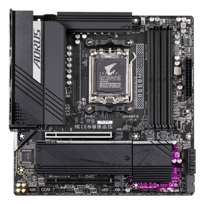 Материнская плата Gigabyte B650M AORUS ELITE SocketAM5, AMD B650, mATX, Ret Материнская плата Gigabyte B650M AORUS ELITE SocketAM5, AMD B650, mATX, Ret