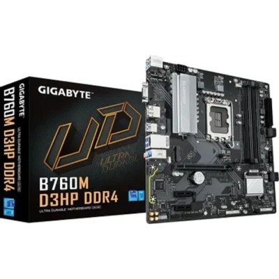 Материнская плата Gigabyte B760M D3HP DDR4 Soc-1700, Intel B760, 4xDDR4 mATX, Ret Материнская плата Gigabyte B760M D3HP DDR4 Soc-1700, Intel B760, 4xDDR4 mATX, Ret