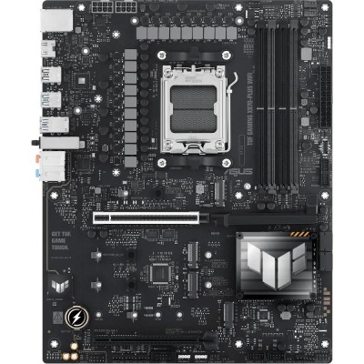 Материнская плата ASUS TUF GAMING X870-PLUS WIFI (Socket AM5, ATX, 4xDDR5(192GB), HDMI, 1xPCIe 5.0x16/1xPCIe 4.0x16, 1xLAN (2.5GbE), Wi-Fi 7, BT 5.4, 2xSATA 6Gb/s, 4xM.2, 2xType-C, 7xUSB 3.2, 1xUSB 2.0) Материнская плата ASUS TUF GAMING X870-PLUS WIFI (Socket AM5, ATX, 4xDDR5(192GB), HDMI, 1xPCIe 5.0x16/1xPCIe 4.0x16, 1xLAN (2.5GbE), Wi-Fi 7, BT 5.4, 2xSATA 6Gb/s, 4xM.2, 2xType-C, 7xUSB 3.2, 1xUSB 2.0)