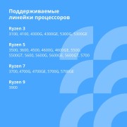 Материнская плата CBR A520 Chipset A520, Socket AM4, 2*DDR4, mATX, VGA+HDMI, 1*PCIEx16,1*PCIEx1,1*M.2(NVME & SATA), 4*SATA3, 2*USB2.0 + 4*USB3.0, LAN 1Gb