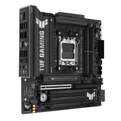 Материнская плата ASUS TUF GAMING B850M-PLUS WIFI (Socket AM5, mATX, 4xDDR5(256GB), DP/HDMI, 1xPCIe 5.0x16/1xPCIe 4.0x1, 1xLAN (2.5GbE), Wi-Fi, BT, 4xSATA 6Gb/s, 3xM.2, 1xType-C, 7xUSB 3.2, 4xUSB 2.0) Материнская плата ASUS TUF GAMING B850M-PLUS WIFI (Socket AM5, mATX, 4xDDR5(256GB), DP/HDMI, 1xPCIe 5.0x16/1xPCIe 4.0x1, 1xLAN (2.5GbE), Wi-Fi, BT, 4xSATA 6Gb/s, 3xM.2, 1xType-C, 7xUSB 3.2, 4xUSB 2.0)