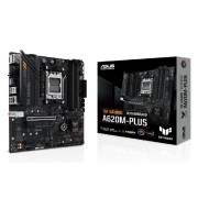 Материнская плата ASUS TUF GAMING A620M-PLUS (Socket AM5, mATX, 4xDDR5(128GB), 2xDP/HDMI, 1xPCIe 4.0x16/2xPCIe 3.0, 1xLAN (2.5GbE), 4xSATA 6Gb/s, 2xM.2, 2xUSB 3.2, 4xUSB 2.0, 1xPS/2)