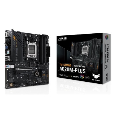 Материнская плата ASUS TUF GAMING A620M-PLUS (Socket AM5, mATX, 4xDDR5(128GB), 2xDP/HDMI, 1xPCIe 4.0x16/2xPCIe 3.0, 1xLAN (2.5GbE), 4xSATA 6Gb/s, 2xM.2, 2xUSB 3.2, 4xUSB 2.0, 1xPS/2) Материнская плата ASUS TUF GAMING A620M-PLUS (Socket AM5, mATX, 4xDDR5(128GB), 2xDP/HDMI, 1xPCIe 4.0x16/2xPCIe 3.0, 1xLAN (2.5GbE), 4xSATA 6Gb/s, 2xM.2, 2xUSB 3.2, 4xUSB 2.0, 1xPS/2)