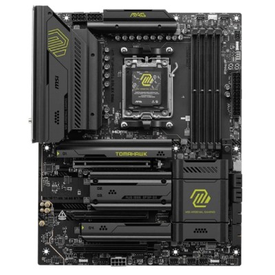 Материнская плата MSI MAG X870E TOMAHAWK WIFI X870, AM5, 4*DDR5, 3*PCIEx16, 4*M.2, 4*TypeC, 2*USB3.2Gen2, 7*USB3.2Gen1, 8*USB2.0, 4*SATA3.0, 5G, Type-C DP, HDMI, ATX, RTL Материнская плата MSI MAG X870E TOMAHAWK WIFI X870, AM5, 4*DDR5, 3*PCIEx16, 4*M.2, 4*TypeC, 2*USB3.2Gen2, 7*USB3.2Gen1, 8*USB2.0, 4*SATA3.0, 5G, Type-C DP, HDMI, ATX, RTL