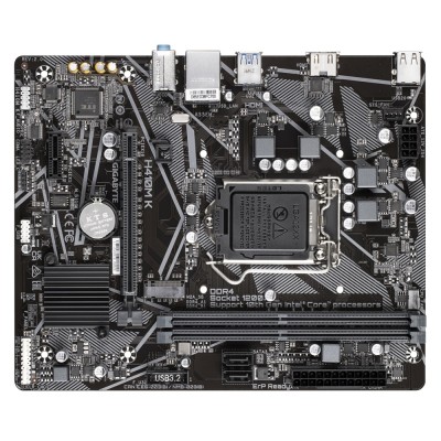Материнская плата Gigabyte H410M K 2.0 (LGA1200, Q470E, 2*DDR4 (2933), 2*SATA RAID, M.2, 2*PCIe, HDMI, 2*USB 3.2, 4*USB 2.0) RTL Материнская плата Gigabyte H410M K 2.0 (LGA1200, Q470E, 2*DDR4 (2933), 2*SATA RAID, M.2, 2*PCIe, HDMI, 2*USB 3.2, 4*USB 2.0) RTL