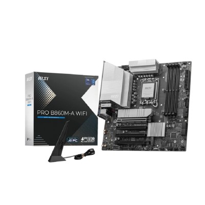 Материнская плата MSI PRO B860M-A WIFI Soc-1851 Intel B860 4xDDR5 mATX AC`97 8ch(7.1) 5Gigabit RAID+HDMI+DP Материнская плата MSI PRO B860M-A WIFI Soc-1851 Intel B860 4xDDR5 mATX AC`97 8ch(7.1) 5Gigabit RAID+HDMI+DP