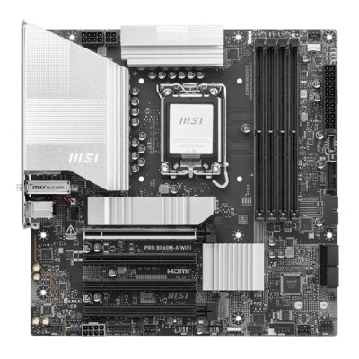 Материнская плата MSI PRO B860M-A WIFI Soc-1851 Intel B860 4xDDR5 mATX AC`97 8ch(7.1) 5Gigabit RAID+HDMI+DP Материнская плата MSI PRO B860M-A WIFI Soc-1851 Intel B860 4xDDR5 mATX AC`97 8ch(7.1) 5Gigabit RAID+HDMI+DP