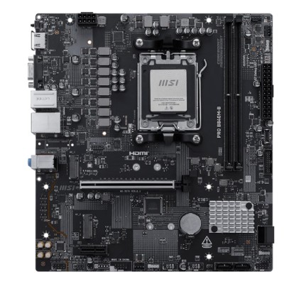 Материнская плата MSI PRO B840M-B SocketAM5 AMD B840 2xDDR5 ATX AC`97 8ch(7.1) 2.5Gg RAID+VGA+HDMI Материнская плата MSI PRO B840M-B SocketAM5 AMD B840 2xDDR5 ATX AC`97 8ch(7.1) 2.5Gg RAID+VGA+HDMI