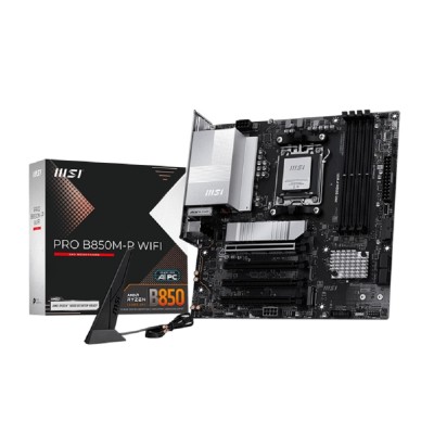 Материнская плата MSI PRO B850M-P WIFI SocketAM5 AMD B850 4xDDR5 mATX AC`97 8ch(7.1) 5Gigabit RAID+HDMI+DP Материнская плата MSI PRO B850M-P WIFI SocketAM5 AMD B850 4xDDR5 mATX AC`97 8ch(7.1) 5Gigabit RAID+HDMI+DP