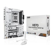 Материнская плата ASUS X870 MAX GAMING WIFI7 W(SocketAM5, ATX, 4xDDR5(256GB), HDMI, 1xPCIe5.0x16/2xPCIe4.0x16/1xPCIe3.0x16, 1xLAN (2.5GbE), Wi-Fi 7, BT, 4xSATA 6Gb/s, 3xM.2, 2xUSB4 Type-C, 4xUSB 3.2, 4xUSB 2.0) white