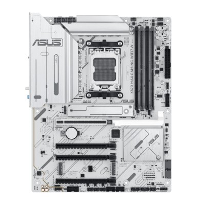 Материнская плата ASUS X870 MAX GAMING WIFI7 W(SocketAM5, ATX, 4xDDR5(256GB), HDMI, 1xPCIe5.0x16/2xPCIe4.0x16/1xPCIe3.0x16, 1xLAN (2.5GbE), Wi-Fi 7, BT, 4xSATA 6Gb/s, 3xM.2, 2xUSB4 Type-C, 4xUSB 3.2, 4xUSB 2.0) white Материнская плата ASUS X870 MAX GAMING WIFI7 W(SocketAM5, ATX, 4xDDR5(256GB), HDMI, 1xPCIe5.0x16/2xPCIe4.0x16/1xPCIe3.0x16, 1xLAN (2.5GbE), Wi-Fi 7, BT, 4xSATA 6Gb/s, 3xM.2, 2xUSB4 Type-C, 4xUSB 3.2, 4xUSB 2.0) white