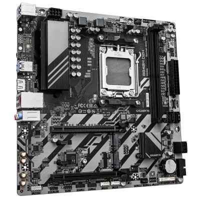 Материнская плата Gigabyte B840M D2H Socket AM5, AMD B840, 2xDDR5-5200, HDMI, 2xPCI-Ex16, 4xSATA3(RAID 0/1/10), 2xM.2, 8 Ch Audio, 1x2,5GLan, (4+4)xUSB2.0, (2+2)xUSB3.2, 1xPS/2, mATX RTL Материнская плата Gigabyte B840M D2H Socket AM5, AMD B840, 2xDDR5-5200, HDMI, 2xPCI-Ex16, 4xSATA3(RAID 0/1/10), 2xM.2, 8 Ch Audio, 1x2,5GLan, (4+4)xUSB2.0, (2+2)xUSB3.2, 1xPS/2, mATX RTL