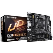 Материнская плата Gigabyte B550M DS3H AC R2 Soc-AM4 AMD B550 4xDDR4 mATX AC`97 8ch(7.1) GbLAN RAID+HDMI+DP