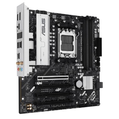 Материнская плата ASUS B850M MAX GAMING WIFI (Socket AM5, mATX, 4xDDR5(256GB), DP/HDMI, 1xPCIe 5.0x16/1xPCIe 4.0, 1xLAN(5GbE), Wi-Fi 7, 4xSATA 6Gb/s, 2xM.2, 2xType-C, 3xUSB 3.2, 2xUSB 2.0) Материнская плата ASUS B850M MAX GAMING WIFI (Socket AM5, mATX, 4xDDR5(256GB), DP/HDMI, 1xPCIe 5.0x16/1xPCIe 4.0, 1xLAN(5GbE), Wi-Fi 7, 4xSATA 6Gb/s, 2xM.2, 2xType-C, 3xUSB 3.2, 2xUSB 2.0)