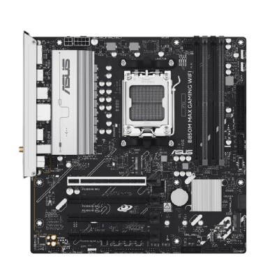 Материнская плата ASUS B850M MAX GAMING WIFI (Socket AM5, mATX, 4xDDR5(256GB), DP/HDMI, 1xPCIe 5.0x16/1xPCIe 4.0, 1xLAN(5GbE), Wi-Fi 7, 4xSATA 6Gb/s, 2xM.2, 2xType-C, 3xUSB 3.2, 2xUSB 2.0) Материнская плата ASUS B850M MAX GAMING WIFI (Socket AM5, mATX, 4xDDR5(256GB), DP/HDMI, 1xPCIe 5.0x16/1xPCIe 4.0, 1xLAN(5GbE), Wi-Fi 7, 4xSATA 6Gb/s, 2xM.2, 2xType-C, 3xUSB 3.2, 2xUSB 2.0)