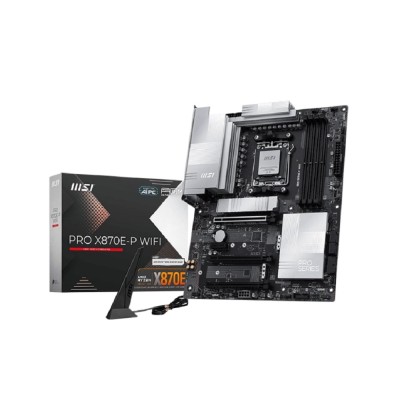 Материнская плата MSI PRO X870E-P WIFI X870E, AM5, 4*DDR5, 3*PCIEx16, 1*PCIEx1, 3*M.2, 2*TypeC, 2*USB3.2Gen2, 6*USB3.2Gen1, 10*USB2.0, 4*SATA3.0, 5G, Type-C(DP), HDMI, ATX, RTL Материнская плата MSI PRO X870E-P WIFI X870E, AM5, 4*DDR5, 3*PCIEx16, 1*PCIEx1, 3*M.2, 2*TypeC, 2*USB3.2Gen2, 6*USB3.2Gen1, 10*USB2.0, 4*SATA3.0, 5G, Type-C(DP), HDMI, ATX, RTL