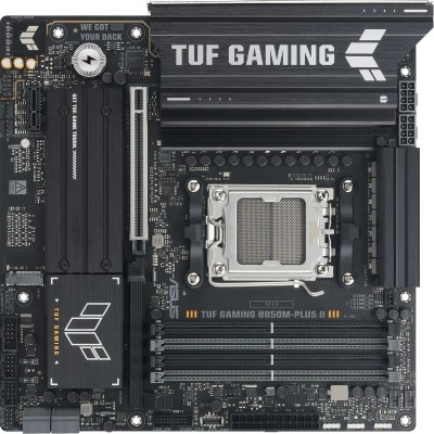 Материнская плата ASUS TUF GAMING B850M-PLUS II (Socket AM5, mATX, 4xDDR5(256GB), DP/HDMI, 1xPCIe 5.0x16/1xPCIe 4.0x16/1xPCIe 4.0, 1xLAN (2.5GbE), 4xSATA 6Gb/s, 3xM.2, 1xType-C, 7xUSB 3.2, 4xUSB 2.0) Материнская плата ASUS TUF GAMING B850M-PLUS II (Socket AM5, mATX, 4xDDR5(256GB), DP/HDMI, 1xPCIe 5.0x16/1xPCIe 4.0x16/1xPCIe 4.0, 1xLAN (2.5GbE), 4xSATA 6Gb/s, 3xM.2, 1xType-C, 7xUSB 3.2, 4xUSB 2.0)
