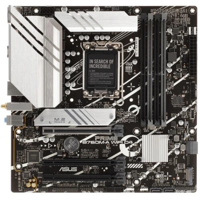 Материнская плата ASUS PRIME B760M-A WIFI D4, LGA1700 4xDDR4 4xSATA3 2xM.2 RAID 2xHDMI DP mATX Материнская плата ASUS PRIME B760M-A WIFI D4, LGA1700 4xDDR4 4xSATA3 2xM.2 RAID 2xHDMI DP mATX