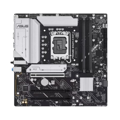 Материнская плата ASUS PRIME B760M-A WIFI II (Socket1700, mATX, 4xDDR5(256GB), DP/HDMI, 1xPCIe 5.0x16/2xPCIe 4.0x16, 1xLAN (2.5GbE), Wi-Fi, BT, 4xSATA 6Gb/s, 2xM.2, 2xUSB 3.2, 4xUSB 2.0) Материнская плата ASUS PRIME B760M-A WIFI II (Socket1700, mATX, 4xDDR5(256GB), DP/HDMI, 1xPCIe 5.0x16/2xPCIe 4.0x16, 1xLAN (2.5GbE), Wi-Fi, BT, 4xSATA 6Gb/s, 2xM.2, 2xUSB 3.2, 4xUSB 2.0)