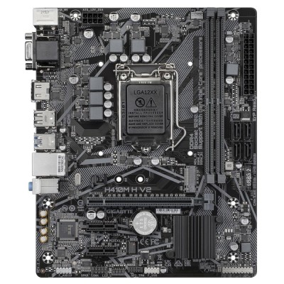 Материнская плата Gigabyte H410M H 2.0 LGA1200,Q470E,2xDDR4,1*PCI-Ex16, 2*PCI-Ex1, M.2, TypeC, 3*USB3.2Gen1, 6*USB2.0, 4*SATA3.0, 1G, VGA, HDMI mATX RTL Материнская плата Gigabyte H410M H 2.0 LGA1200,Q470E,2xDDR4,1*PCI-Ex16, 2*PCI-Ex1, M.2, TypeC, 3*USB3.2Gen1, 6*USB2.0, 4*SATA3.0, 1G, VGA, HDMI mATX RTL