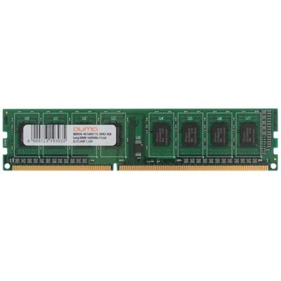Модуль памяти QUMO DDR3 DIMM 4GB (PC3-12800) 1600MHz QUM3U-4G1600C(N/K)11L 1.35V Модуль памяти QUMO DDR3 DIMM 4GB (PC3-12800) 1600MHz QUM3U-4G1600C(N/K)11L 1.35V