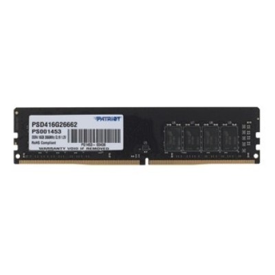 Модуль памяти Patriot DDR4 DIMM 16GB PSD416G26662 PC4-21300, 2666MHz Модуль памяти Patriot DDR4 DIMM 16GB PSD416G26662 PC4-21300, 2666MHz