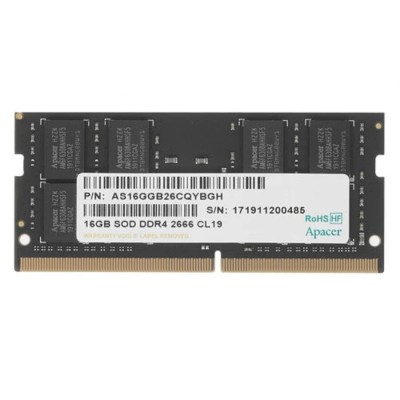Модуль памяти Apacer DDR4 SODIMM 16GB ES.16G2V.GNH PC4-21300, 2666MHz Модуль памяти Apacer DDR4 SODIMM 16GB ES.16G2V.GNH PC4-21300, 2666MHz