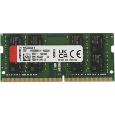 Модуль памяти Kingston DDR4 SODIMM 16GB KVR32S22D8/16 PC4-25600, 3200MHz, CL22 Модуль памяти Kingston DDR4 SODIMM 16GB KVR32S22D8/16 PC4-25600, 3200MHz, CL22