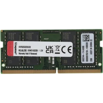 Модуль памяти Kingston DDR4 SODIMM 32GB KVR32S22D8/32 PC4-25600, 3200MHz, CL22 Модуль памяти Kingston DDR4 SODIMM 32GB KVR32S22D8/32 PC4-25600, 3200MHz, CL22