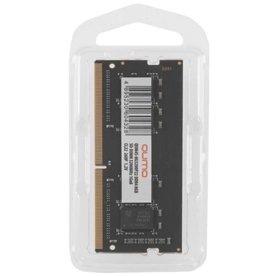 Модуль памяти QUMO DDR4 SODIMM 8GB QUM4S-8G3200P22 PC4-25600, 3200MHz OEM/RTL Модуль памяти QUMO DDR4 SODIMM 8GB QUM4S-8G3200P22 PC4-25600, 3200MHz OEM/RTL