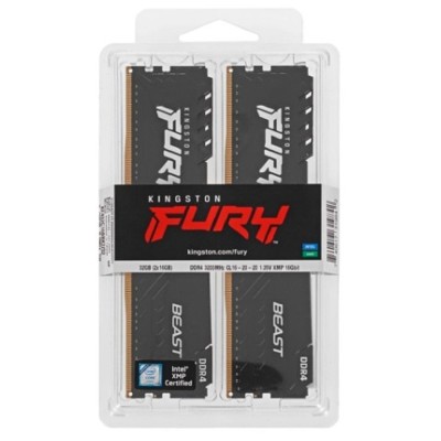 Модуль памяти Kingston DDR4 DIMM 32GB Kit 2x16Gb KF432C16BBK2/32 PC4-25600, 3200MHz, CL16 Модуль памяти Kingston DDR4 DIMM 32GB Kit 2x16Gb KF432C16BBK2/32 PC4-25600, 3200MHz, CL16