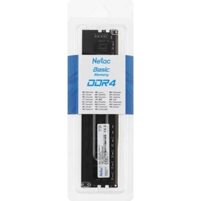 Модуль памяти Netac DDR4 DIMM 16GB NTBSD4P26SP-16 PC4-21300, 2666MHz Модуль памяти Netac DDR4 DIMM 16GB NTBSD4P26SP-16 PC4-21300, 2666MHz