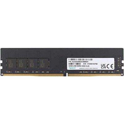 Модуль памяти Apacer DDR4 DIMM 32GB EL.32G21.PSH PC4-25600, 3200MHz Модуль памяти Apacer DDR4 DIMM 32GB EL.32G21.PSH PC4-25600, 3200MHz