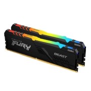 Модуль памяти DIMM 16Gb 2х8Gb DDR4 PC25600 3200MHz Kingston Fury Beast RGB Black (KF432C16BB2AK2/16)